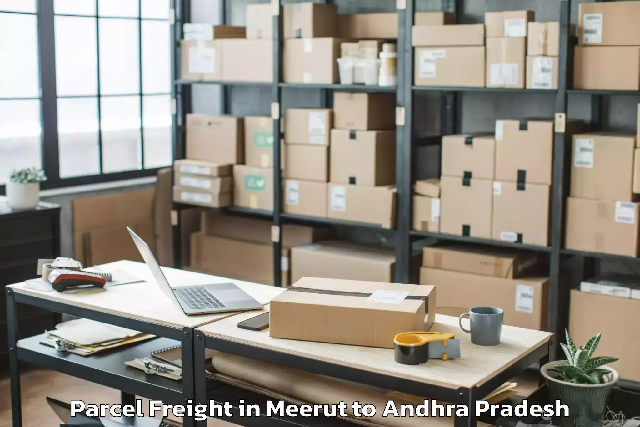 Meerut to Vissannapeta Parcel Freight